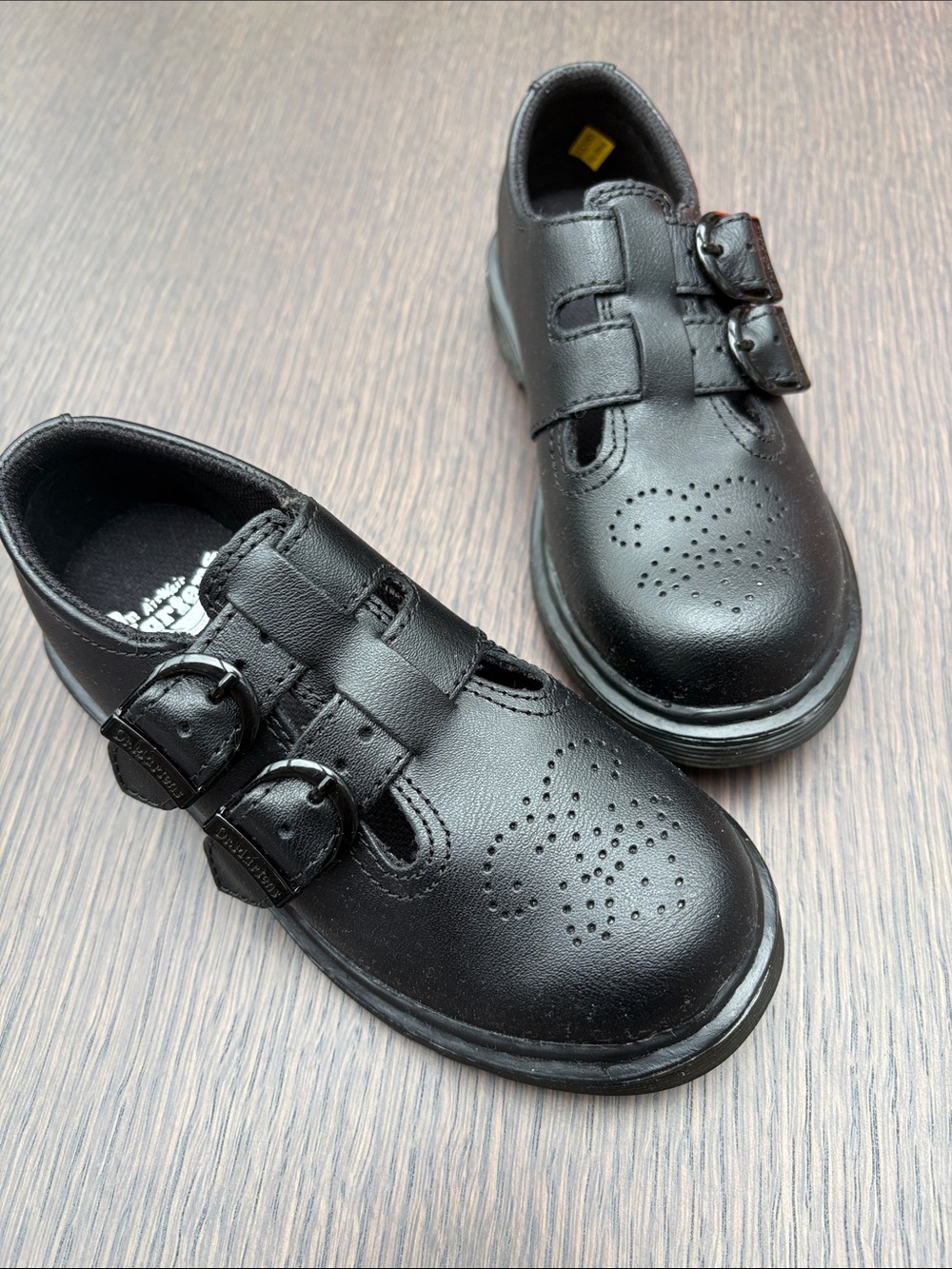 NWOT Dr. Martens Junior Double Buckle Heart T-Bar Shoes⁠